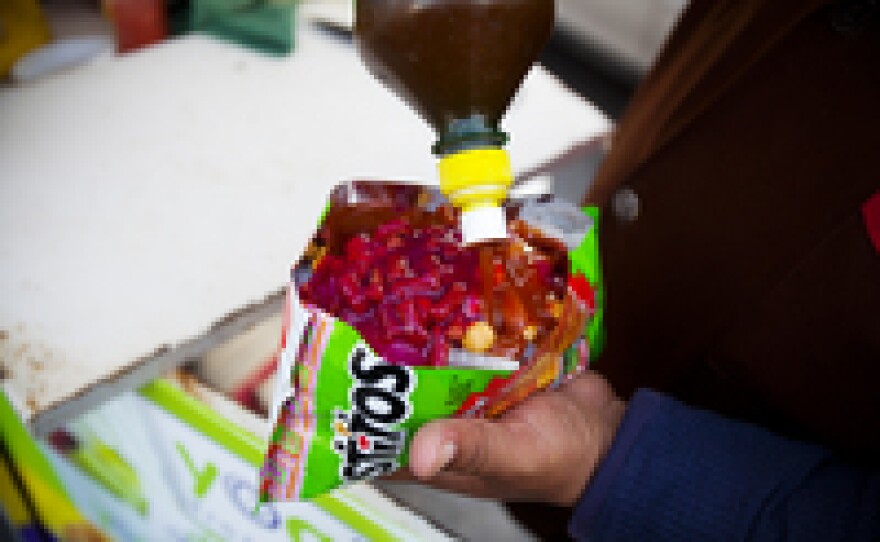 Shake on some chamoy (pickled fruit sauce.)