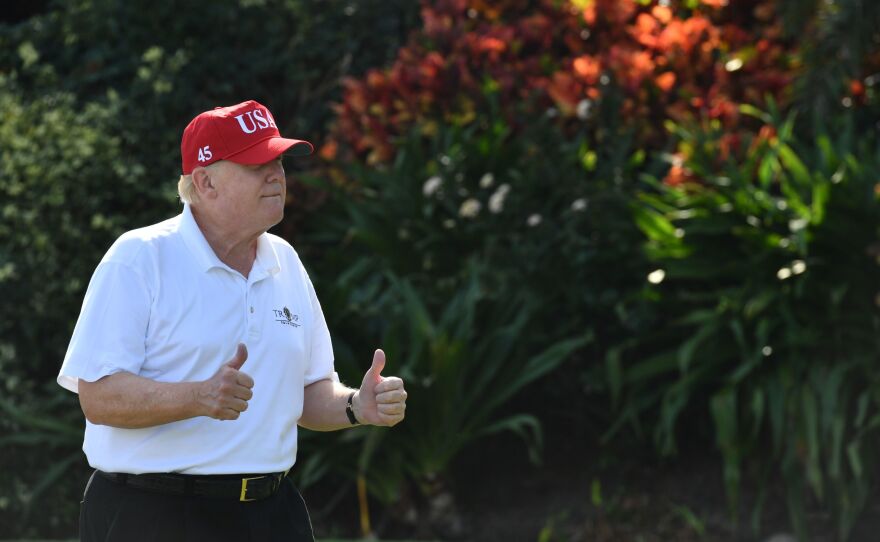 President Trump spent the Martin Luther King Jr. holiday at his Mar-A-Lago resort in Palm Beach, Fla. Previous presidents have marked the holiday doing volunteer work.