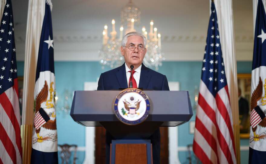 Secretary of State Rex Tillerson said at a briefing Wednesday that a news report that he intended to resign was "intended to divide" and that he was "not going to deal with petty nonsense."