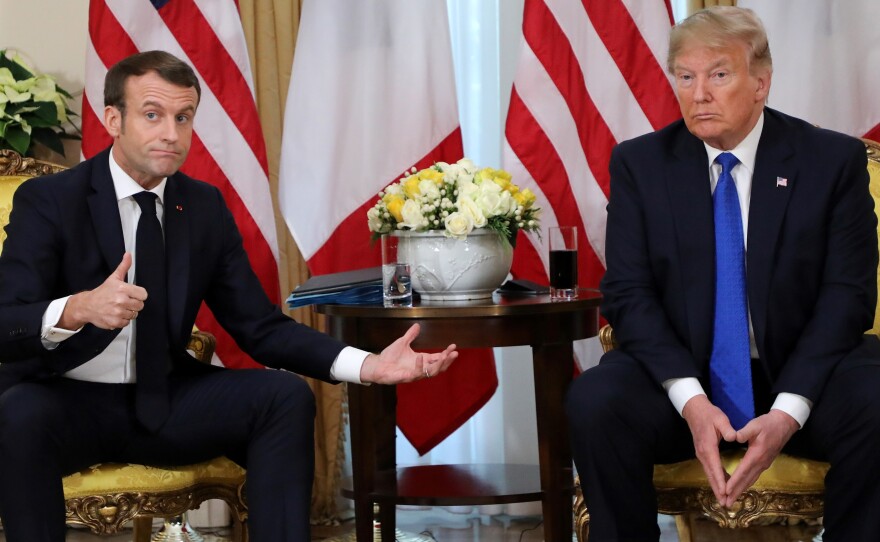 President Trump and French President Emmanuel Macron aired their differences on the sidelines of a NATO leaders' summit in London.