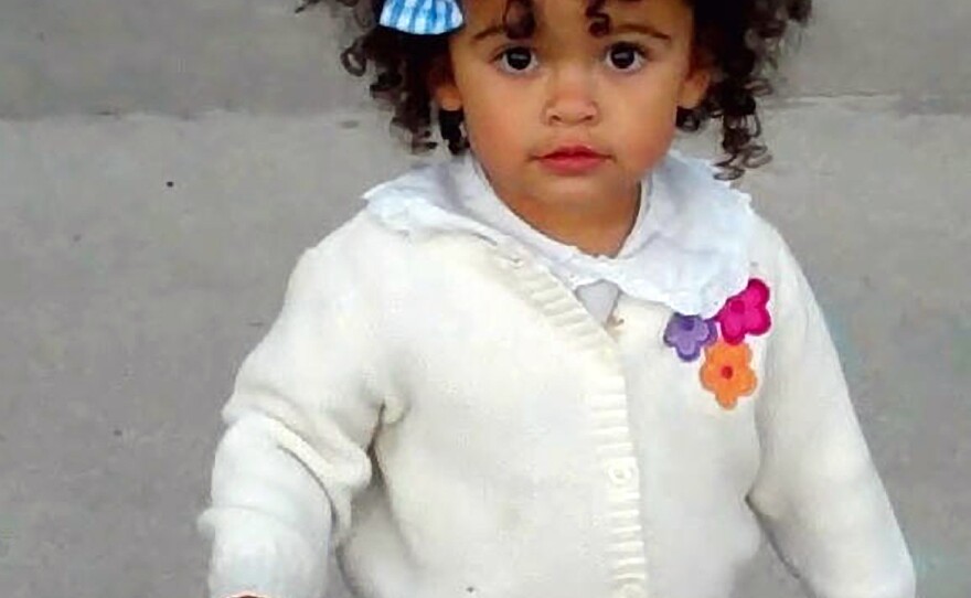 This October 2011 photo provided by Melanie Capobianco shows her adoptive daughter, Veronica, trick-or-treating in Charleston, S.C. The child has been the focus of a custody battle between her adoptive parents and her birth father.