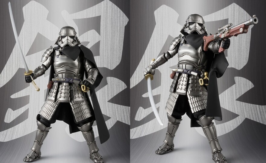 The Meisho Movie Realization series re-envisions popular characters as they might appear in the ancient era of the samurai. The head of the First Order is re-imagined as Ashigaru Taisho Captain Phasma.