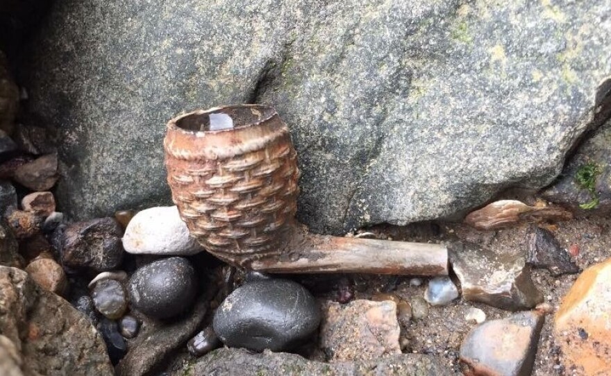 Clay pipes litter the foreshore of the Thames — you almost can't avoid stepping on them.