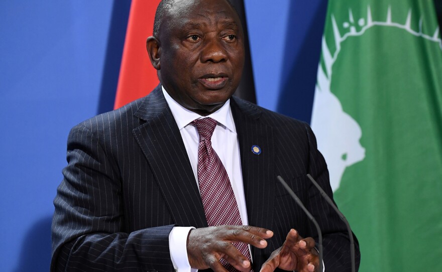South African President Cyril Ramaphosa in August. He called on Western nations on Sunday to scrap travel restrictions placed on southern Africa to stem the spread of the omicron variant. "The prohibition of travel is not informed by science nor will it be effective in preventing the spread of this variant," he said.