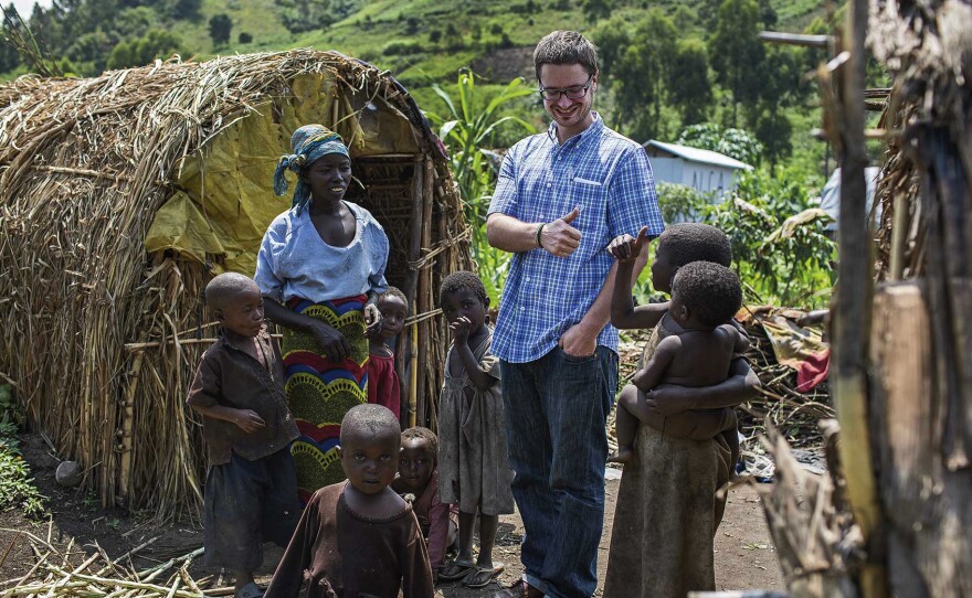 Michael Sharp visited Elizabeth Namavu and children in Mubimbi Camp, home to displaced persons in the Democratic Republic of Congo, during his time in the country. When he was killed, he was part of a U.N. mission.