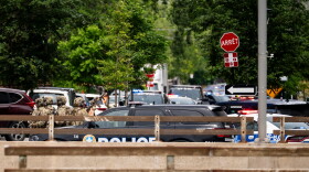 Montreal police work the scene of a shooting in Montreal on Monday, June 22, 2026.