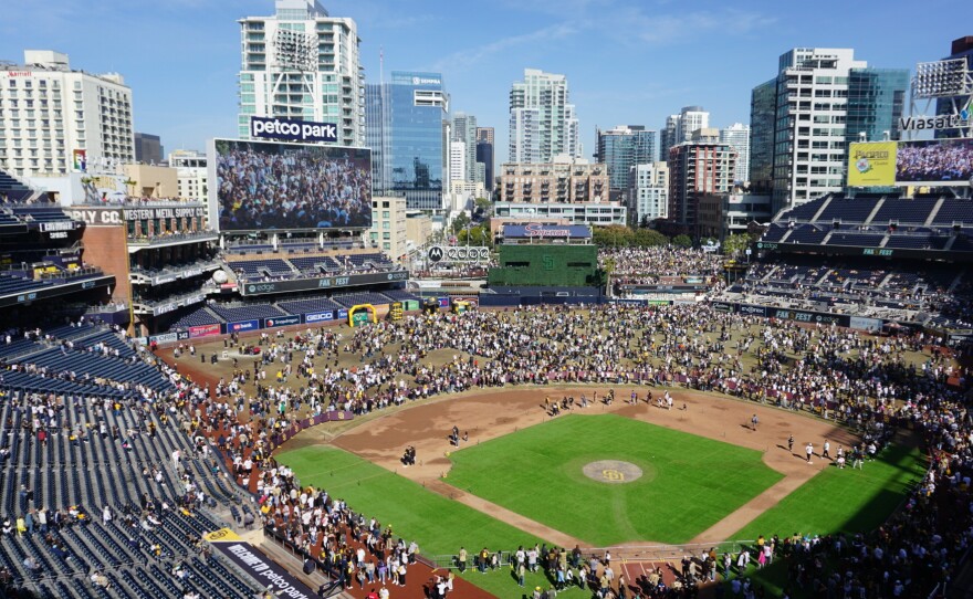 A view of Petco Park during San Diego Padres Fanfest.