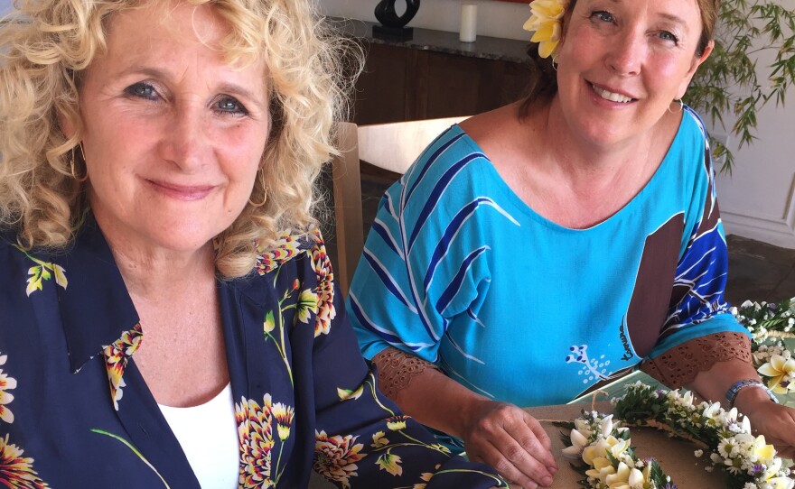 Host Nan Sterman learns how to make a lei with plumeria.