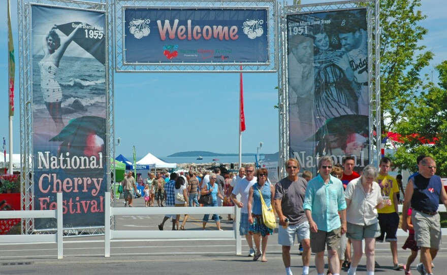 In Traverse City, which has hosted the National Cherry Festival since 1926, some residents say festivals occupy the public park too much, while others say it's a reasonable price to pay for the money it brings to businesses.