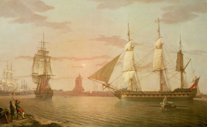 The Warley, a ship belonging to the British East India Company at the turn of the 19th century