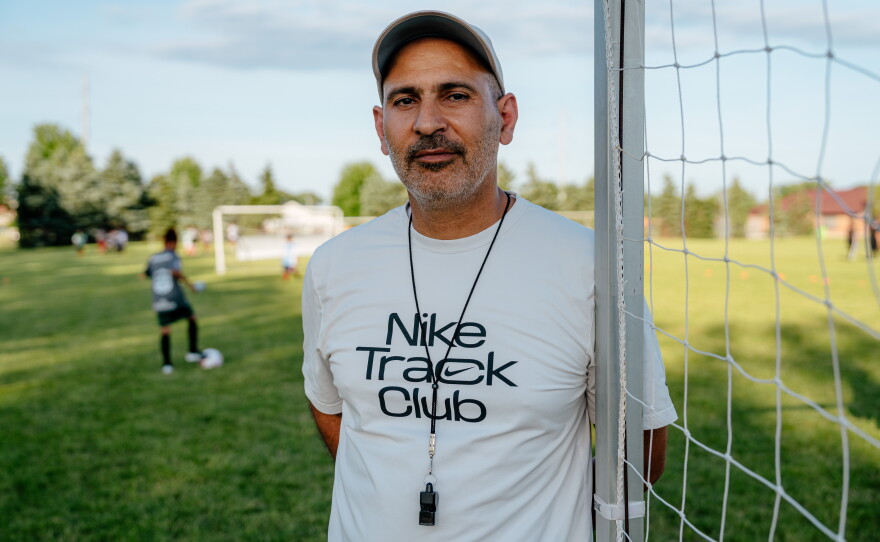 Michigan FC Director Abbas Alwishah poses for a portrait during a Michigan FC practice in Dearborn, Mich. on June 10, 2026.
