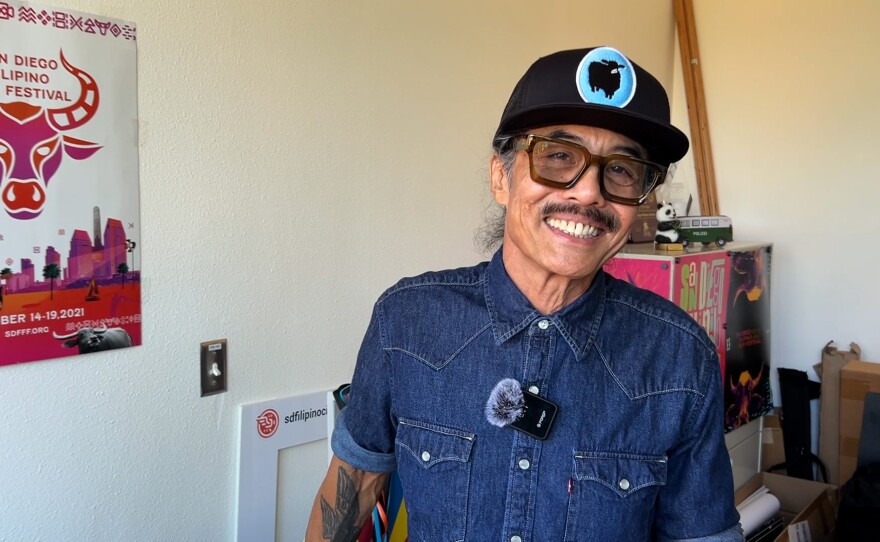 San Diego Filipino Film Festival founder Benito Bautista at their office in Liberty Station. Oct. 2, 2025
