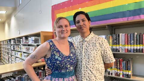 Asia and Robert Estigoy of ToshWerks are shown at the North Park Library on July 14, 2025. The Estigoys have exhibited at Comic-Con for decades — and even as Comic-Con evolves and the work to stock a booth seems a bit untenable, they return each year. Year-round, they bring creative education to San Diego area libraries and communities.