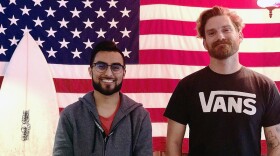 San Diego State Students Alberto Perez Jr. and Derek Patterson at Wesley House, May 21, 2019.
