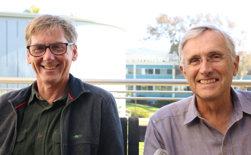 Professors Ralph Keeling and Ray Weiss, both geochemists at Scripps Institution of Oceanography, March 2016.