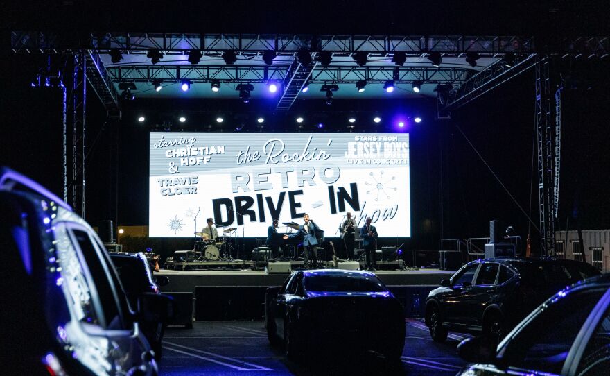 On Saturday, Aug. 15, stars from "The Jersey Boys" played a live concert at the Rockin' Retro Drive-In Show.