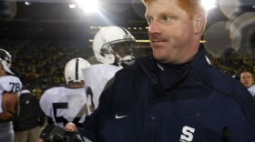 Mike McQueary during a Penn State football game in 2009. 