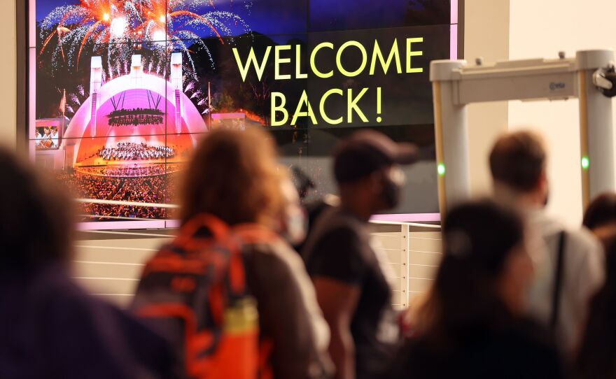 The Hollywood Bowl in Los Angeles reopens with a concert for health care workers, first responders and essential workers on May 15.