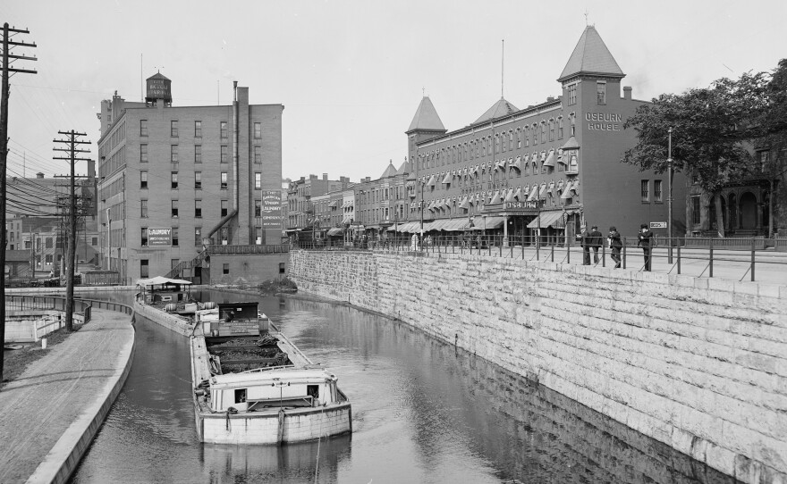 The Erie Canal in Rochester, N.Y., around 1900.