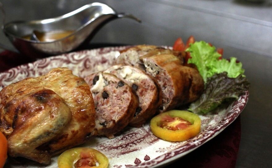 The rellenong manok at La Cocina de Tita Moning, a restaurant in Manila. Chef Suzette Monitnola uses a traditional recipe from the 1930s that belonged to her grandmother.