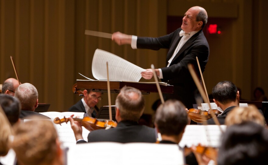 Robert Spano conducts members of the Atlanta Symphony Orchestra, who are now locked out for the second time in two years after failed contract negotiations.