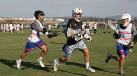 Boys elite high school lacrosse teams face off at the Surf Storm Tournament held at the newly open El Corazon fields in Oceanside, Nov 15, 2014