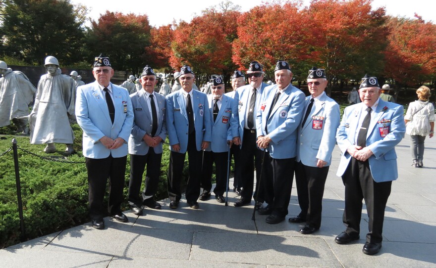 Veterans of the Korean War at the Korean War Veterans Memorial in Washington, D.C, 2013.