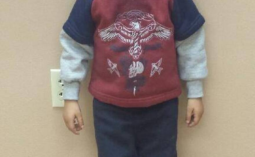 A Border Patrol agent discovered this boy in a desert area near the border fence outside Sunland Park, New Mexico. He was reunited with his mother Wednesday.