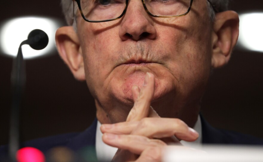 Federal Reserve Chairman Jerome Powell testifies during a hearing before the Senate Banking Committee on Nov. 30 in Washington, D. C. The Fed unveiled a new game plan on Wednesday as it looks to tackle red-hot inflation.