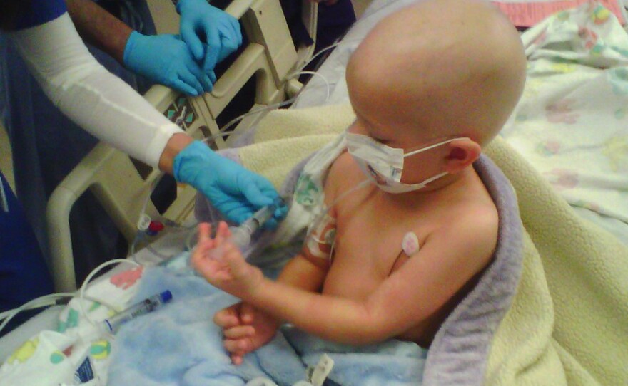 Rhett, just weeks after starting chemotherapy in 2010.