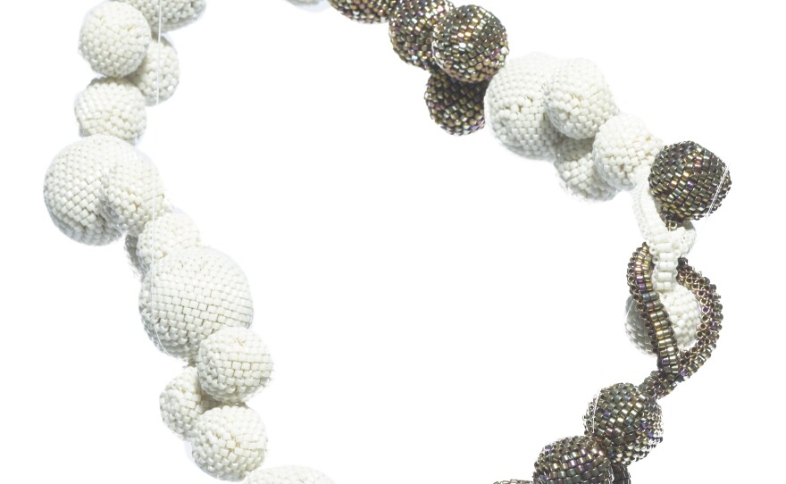 William and Steven Ladd also design and create jewelry. This is Cloud 1: Beaded Ball Necklace. 