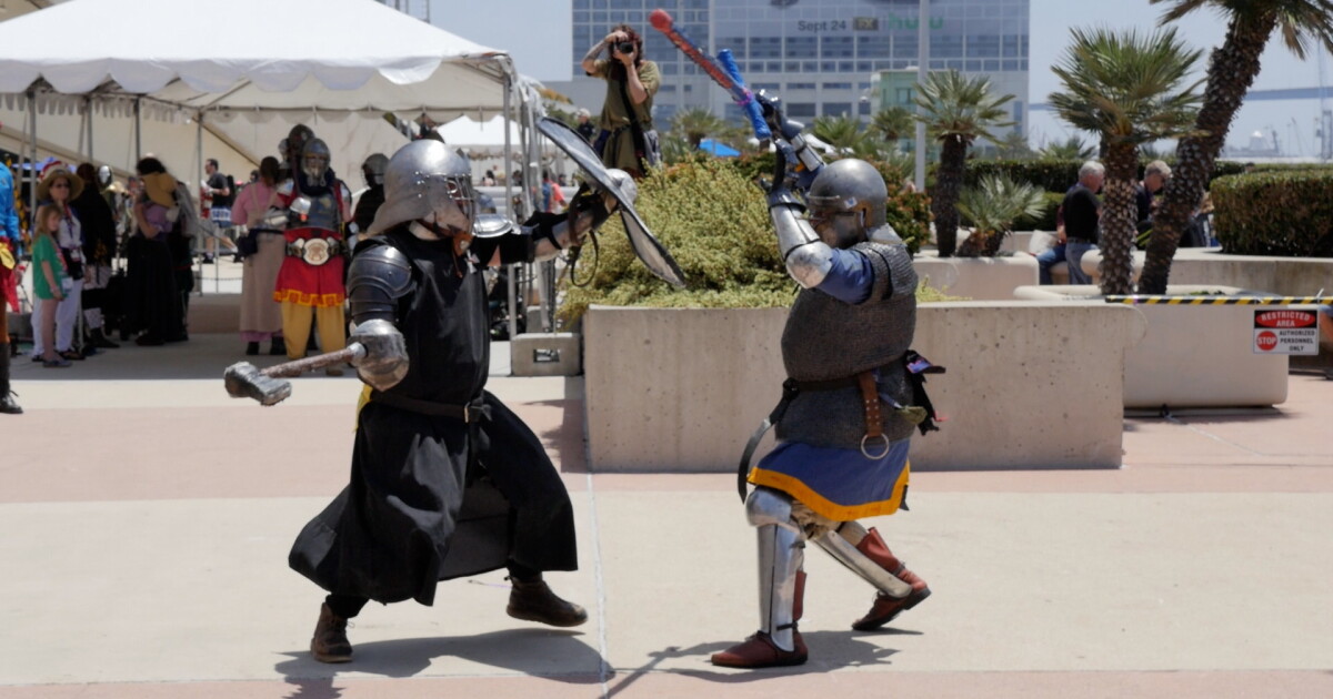 Medieval-inspired combat comes to life through the Society for Creative Anachronism at Comic-Con