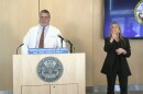 In this file image from March 30, 2020, Dr. Nick Yphantides gives an update on San Diego County's coronavirus case rates.