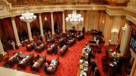 California lawmakers on the Senate floor during the final days of session in Sacramento on Aug. 31, 2026.