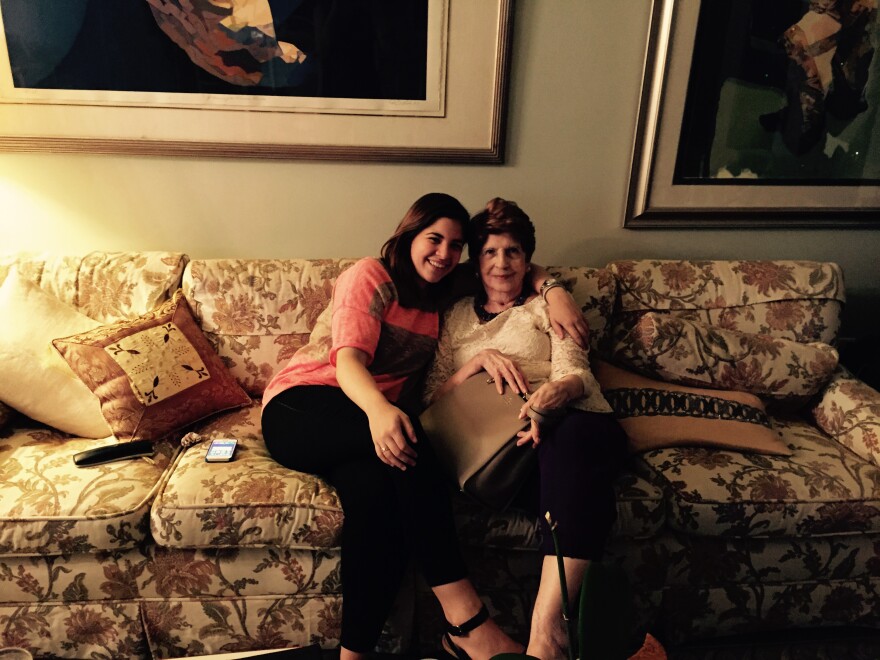Paola Capo-Garcia is shown with her late grandmother, her Mamima. "What can I take from Mamima? I think unconditional love. That feeling of home, and how can I bring that wherever I go? And how can I make poetry feel like that for some people?" Capó-García said.