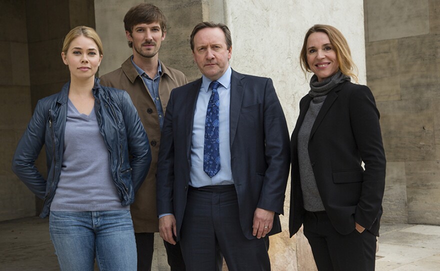 On "The Killings of Copenhagen" when the boss of Calder's Biscuit Company is murdered in Copenhagen, Barnaby and Nelson join forces with two female Danish detectives, the abrasive and astute Poulsen and the charming and cool Degn. They discover Eric Calder had more linking him to Copenhagen than just his famous Golden Clusters. On the home front, we're treated to the first appearance of baby Betty Barnaby.