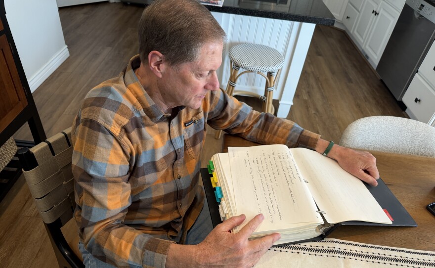 Brian Russell looks at notes from the Challenger mission.