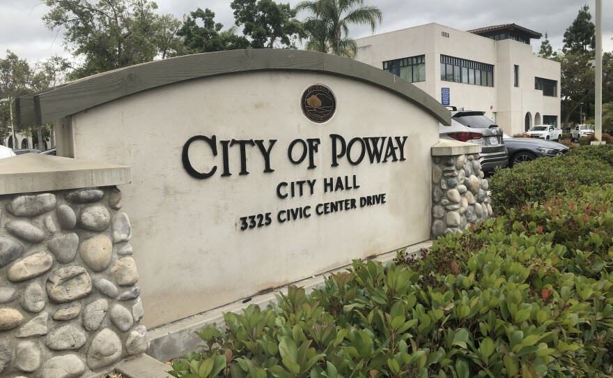 City of Poway City Hall is seen in this photo taken June 7, 2023. Poway, Calif.