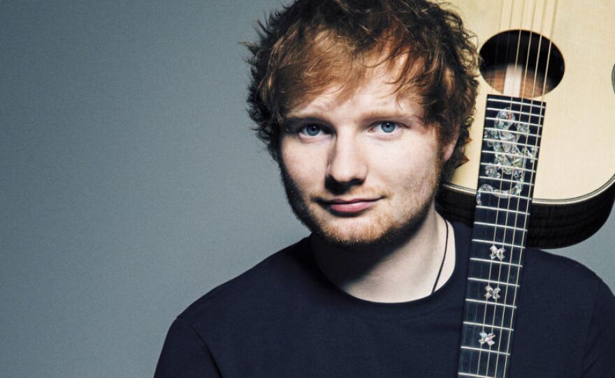 A publicity photo of musician Ed Sheeran. 