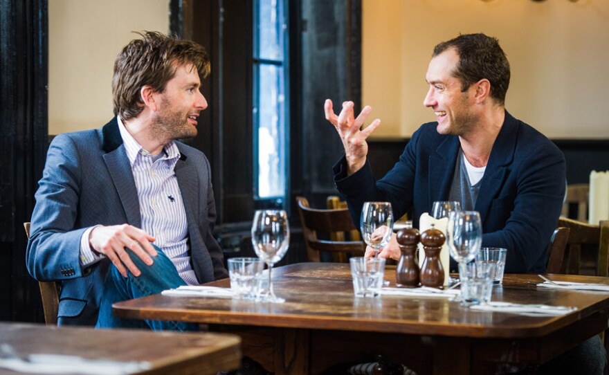 David Tennant discusses Shakespeare with Jude Law.