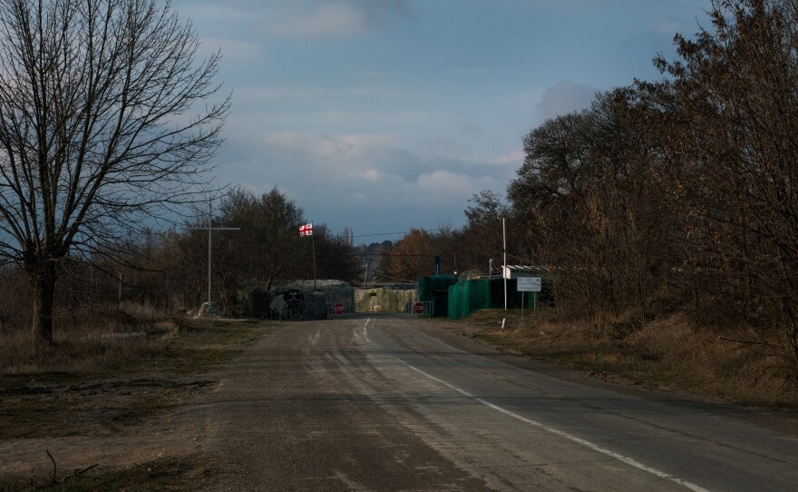 The boundary of South Ossetia.