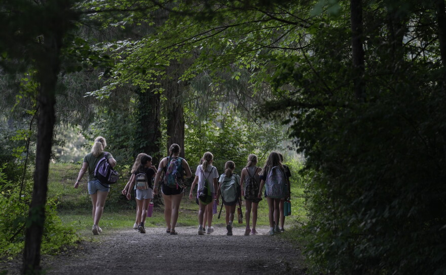 Counselors and campers pictured at YMCA Camp Kern in Oregonia, Ohio, in 2024.