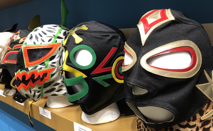 Comic-Con Museum's Sangre, Sudor y Mito features wrestling masks. May 22, 2025