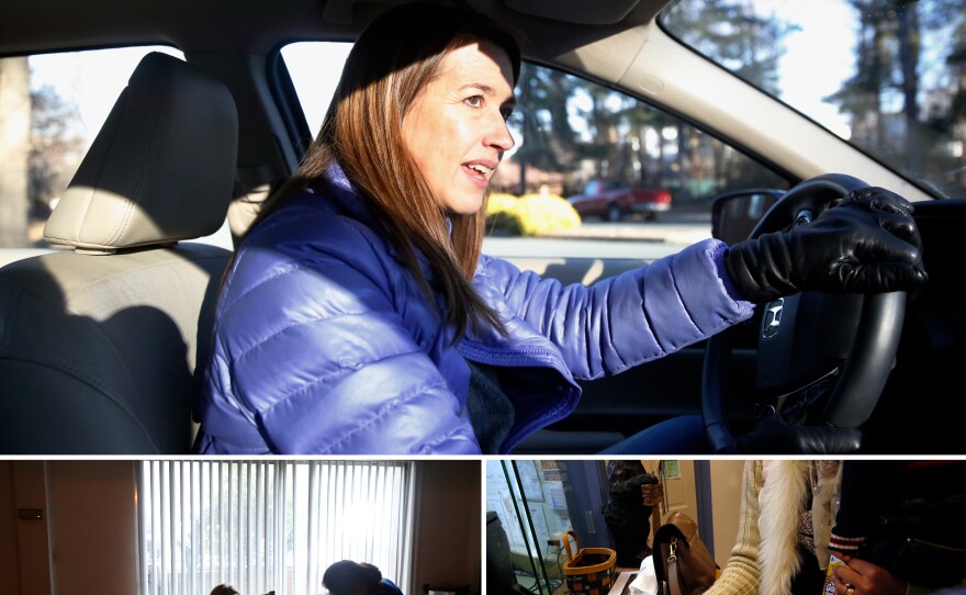 On a typical day, Liza Fields, a member of International Neighbors' board, can be found driving around in her Honda, giving refugees rides to clinics or sitting with them to fill out paperwork.