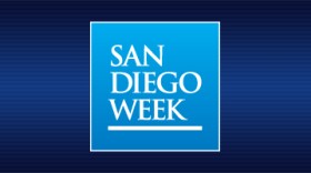 Graphic logo for "San Diego Week"