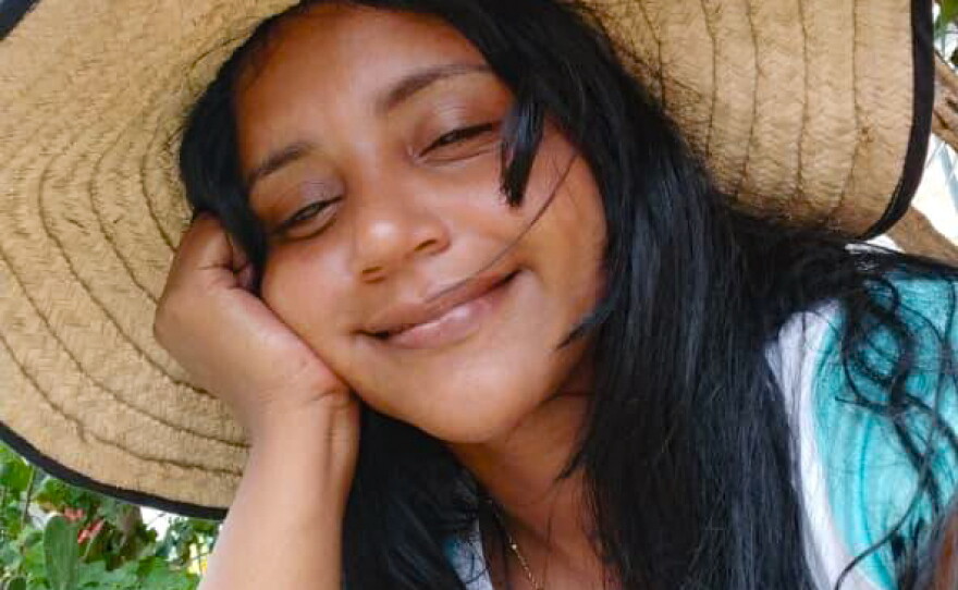 Luz Noguera, 36, says she is simply grateful to be alive after the quakes. "The day after the catastrophe, I took this photo with a smile," she says.