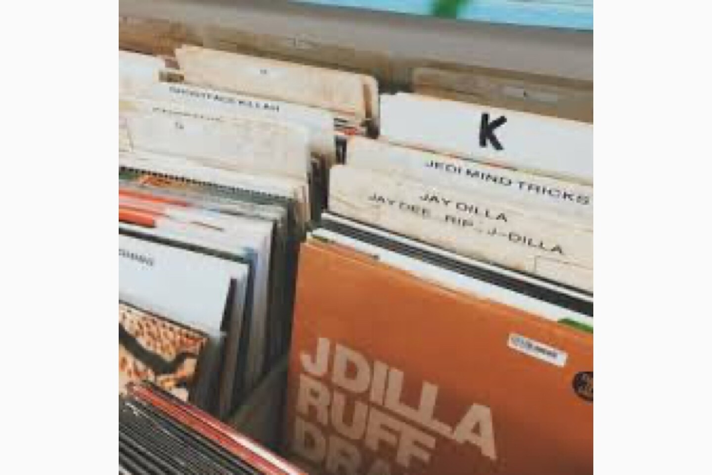 The record shelves of Access Music store