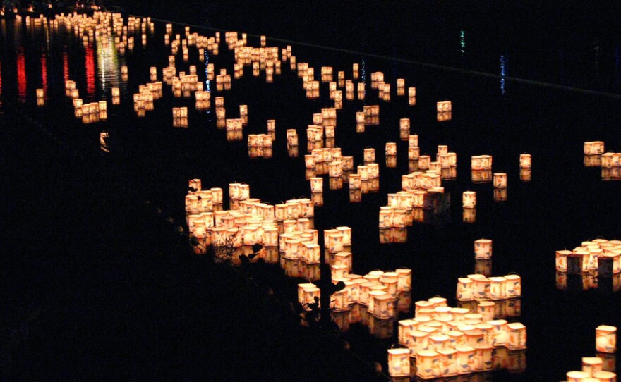 Marie Mutsuki Mockett says the Japanese tradition of <em>Tōrō nagashi — </em>lighting floating paper lanterns in honor of loved ones — reminded her that she was not alone in her grief.