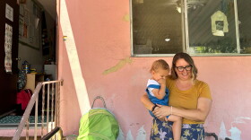 Cassandra Davis stands outside her Normal Heights child care center on Tuesday, Aug. 18, 2026.