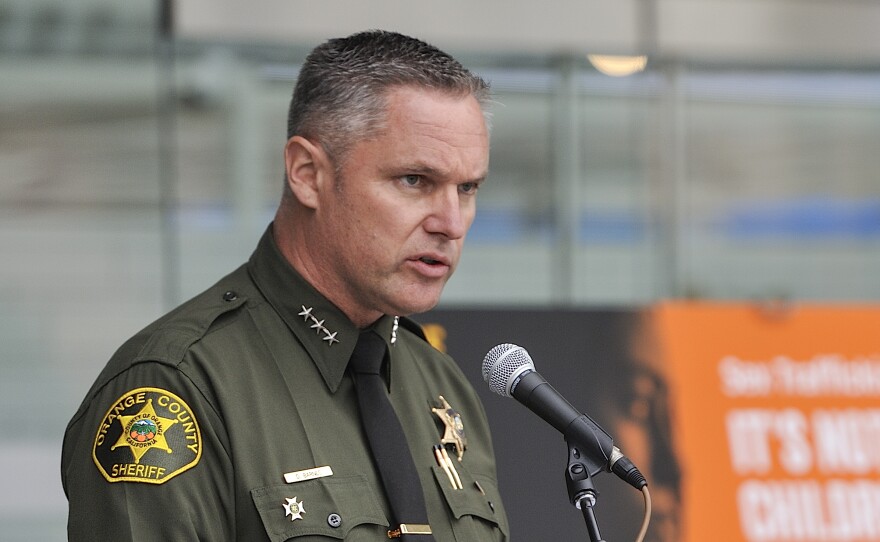 Orange County Sheriff Don Barnes, pictured in May, said his department was not obligated to inform the district attorney about the audits related to evidence booking. But, he added, they were mentioned in criminal cases referred to the district attorney's office.
